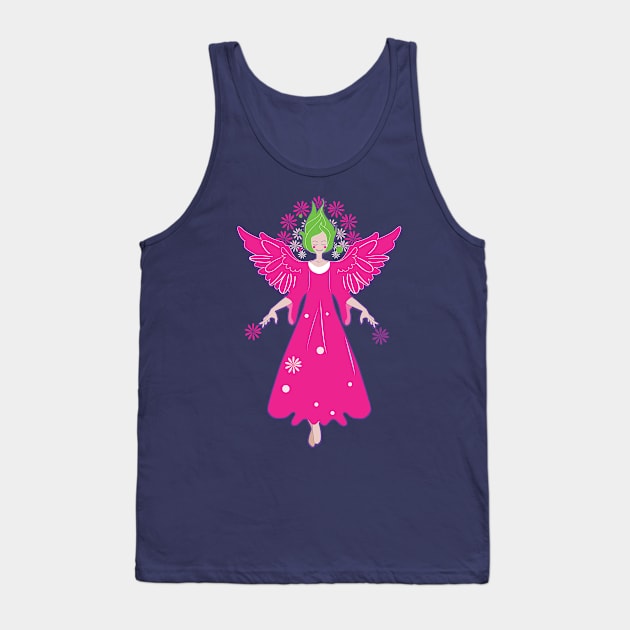 Pink Spring Angel Tank Top by emma17